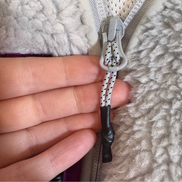 Stoic Teal Cream Colorblock High Pile Fleece Jacket Womens L Gorpcore Cozycore - Picture 5 of 11